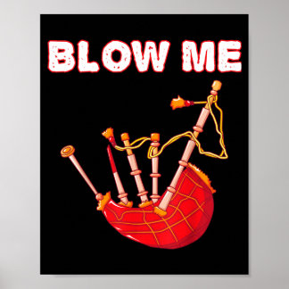 Blaas Grappige Schotse Dudelsack Tartan Sarcastisc Poster