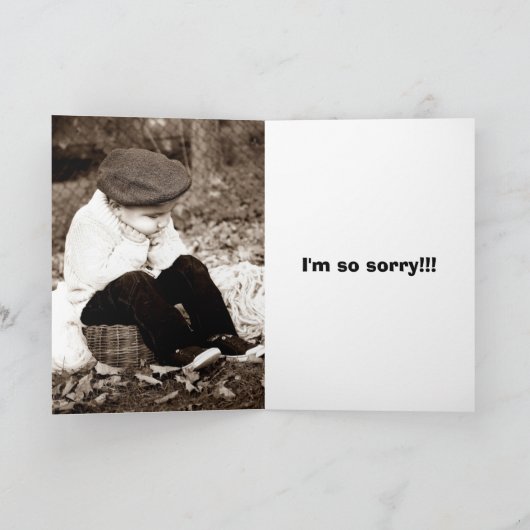 BLAAS HET - SORRY KAART (Binnen)