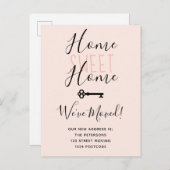 Blaas home snoep bewegende mededeling aankondigingskaart (Voorkant / Achterkant)