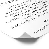 Blaas hun telefoonbord op | Huwelijksfotospel Poster (Hoek)