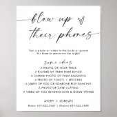 Blaas hun telefoonbord op | Huwelijksfotospel Poster (Voorkant)