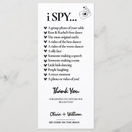 Blaas hun telefoons op in een minimalistisch trouw menu (Achterkant)