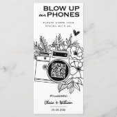 Blaas hun telefoons op in een minimalistisch trouw menu (Voorkant)