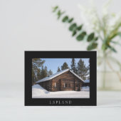 Blaas in de sneeuw, Lapland Black text briefkaart (Staand voorkant)