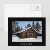 Blaas in de sneeuw, Lapland Black text briefkaart (Voorkant / Achterkant)