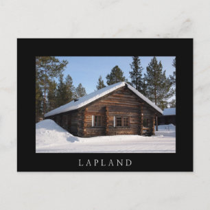 Blaas in de sneeuw, Lapland Black text briefkaart