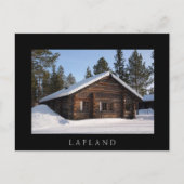 Blaas in de sneeuw, Lapland Black text briefkaart (Voorkant)