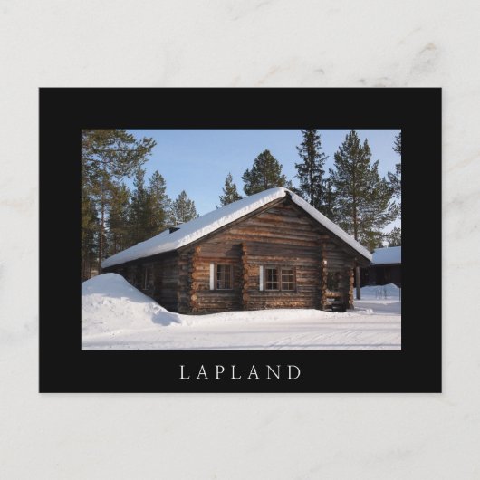 Blaas in de sneeuw, Lapland Black text briefkaart (Voorkant)