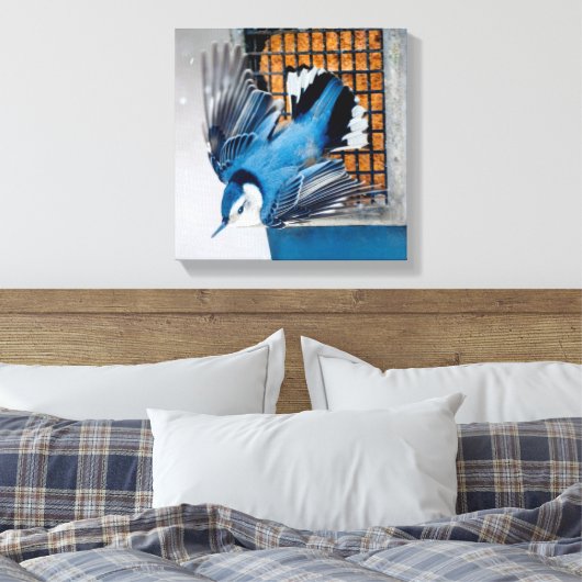 Blaas in sneeuw - oorspronkelijke foto canvas afdruk (Insitu (Slaapkamer))