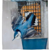 Blaas in sneeuw - oorspronkelijke foto douchegordijn (Voorkant)