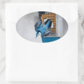 Blaas in sneeuw - oorspronkelijke foto ovale sticker (Tas)