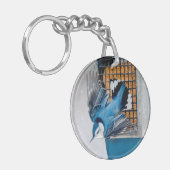 Blaas in sneeuw - oorspronkelijke foto sleutelhanger (Voorkant Links)