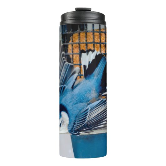 Blaas in sneeuw - oorspronkelijke foto thermosbeker (Voorkant)