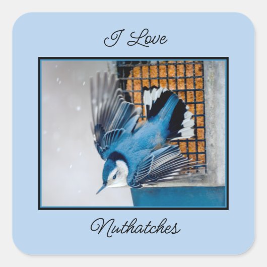 Blaas in sneeuw - oorspronkelijke foto vierkante sticker (Voorkant)