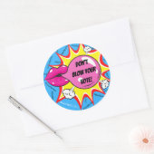 "Blaas je stem niet op" Sticker - 3" (Envelop)