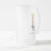 Blaas me Frosted Glass Beer Mok (Voorkant rechts)