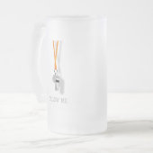 Blaas me Frosted Glass Beer Mok (Voorkant links)