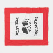 BLAAS ME VOOR GELUK FLEECE DEKEN (Voorkant (Horizontaal))