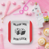 BLAAS ME VOOR GELUK PAPIEREN BORDJE (Feest)