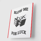 BLAAS ME VOOR GELUK VIERKANTE KLOK (Hoek)