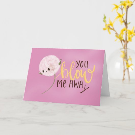 Blaas me weg kaart (Gele Bloem)