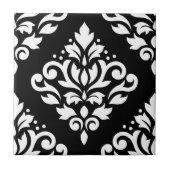 Blaas met schuifwiel groot ontwerp (B) wit op zwar Tegeltje (Voorkant)