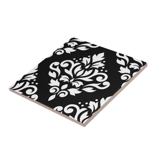 Blaas met schuifwiel groot ontwerp (B) wit op zwar Tegeltje (Zijkant)