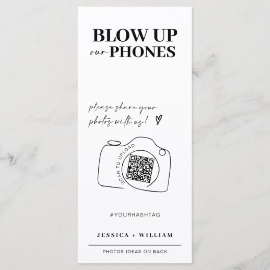 Blaas telefoons op Ik spion bruiloft spel kaart (Voorkant)