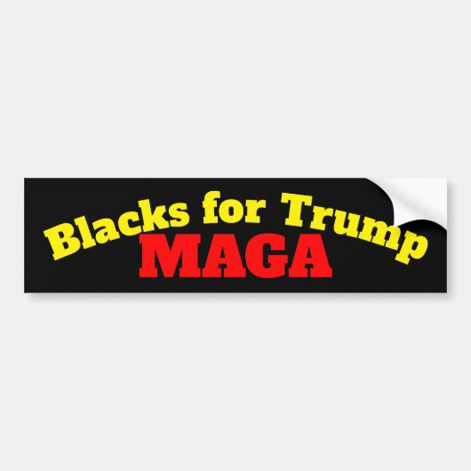 Blaas voor Trump MAGA Bumpersticker (Voorkant)