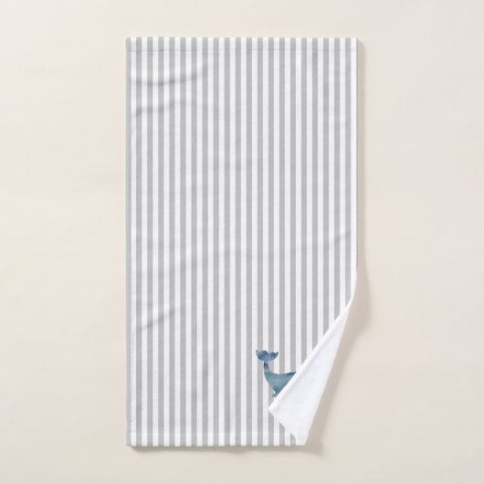 Blaas washanddoekset voor witte blauwe streep bad handdoek (Handdoek)