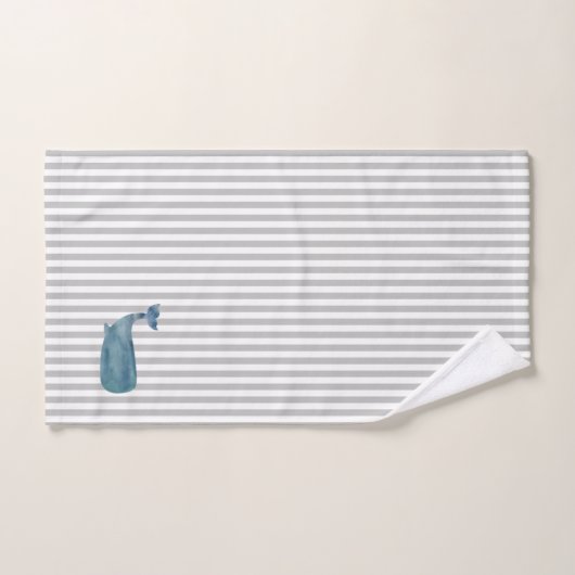 Blaas washanddoekset voor witte blauwe streep bad handdoek (Handdoek)