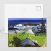 Blaasbalg - Met wijnstok begroeide kust, Monhegan Briefkaart (Voorkant / Achterkant)