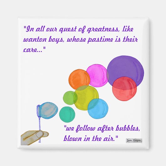 blaasbalken (regenboog) magneet (Voorkant)