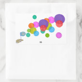 blaasbalken (regenboog) rechthoekige sticker (Tas)