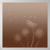 blaasbloemen roze en bruin poster (Voorkant)