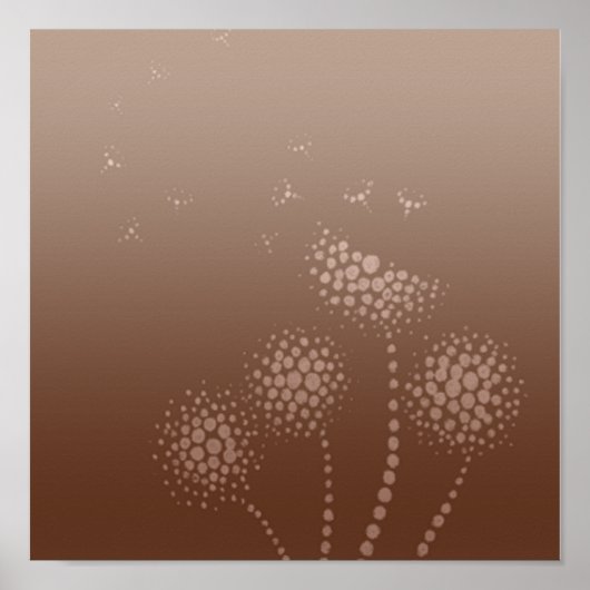 blaasbloemen roze en bruin poster (Voorkant)