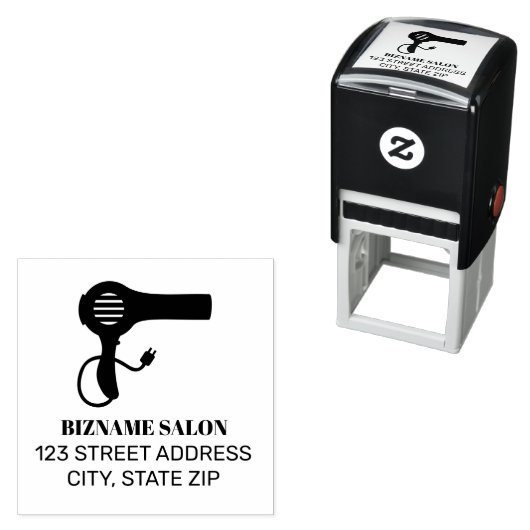 Blaasdroger Haarsalon Schoonheid Business Zelfinktende Stempel (In situ)