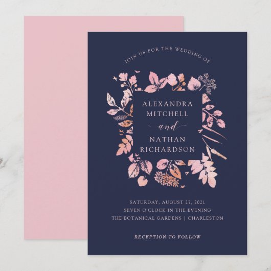 Blaasgroen | Bruiloft Kaart (Voorkant / Achterkant)