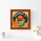  blaasjesbandjes op het etiket van Sinaasappels Vierkante Klok (Huis)