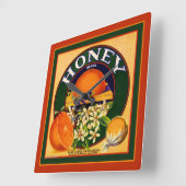  blaasjesbandjes op het etiket van Sinaasappels Vierkante Klok (Hoek)