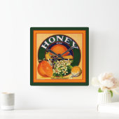 blaasjesbandjes op het etiket van Sinaasappels Vierkante Klok (Huis)