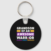 Blaaskanker bewustzijn kleinzoon van een krijger l sleutelhanger (Voorkant)