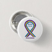 Blaaskanker Strepen Awareness Lintje Speld Knoop Ronde Button 3,2 Cm (Voorkant /achterkant)