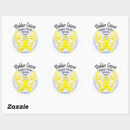 Blaaskanker vlinder 3 ronde sticker (Vel)