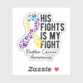 Blaaskankerbewustzijn, blaaskankerondersteuning sticker (Vel)