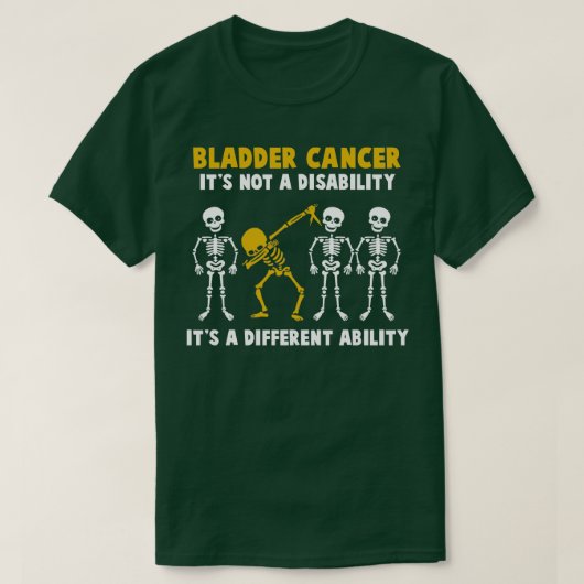 Blaaskankerbewustzijn is geen handicap t-shirt (Design voorkant)