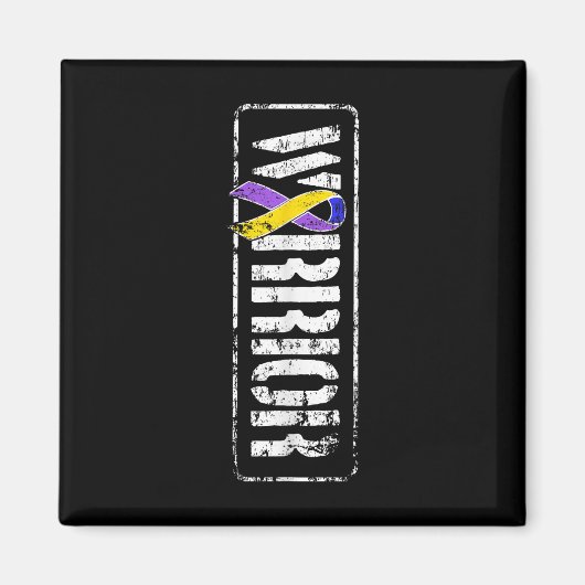 Blaaskankerbewustzijn - Military Warrior Ribbon Magneet (Voorkant)