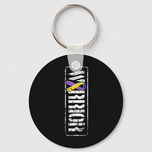 Blaaskankerbewustzijn - Military Warrior Ribbon Sleutelhanger (Voorkant)