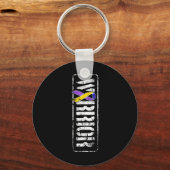 Blaaskankerbewustzijn - Military Warrior Ribbon Sleutelhanger (Voorkant)