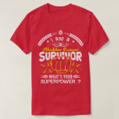 Blaaskankerbewustzijn Overlevende Whats Your Super T-shirt (Design voorkant)